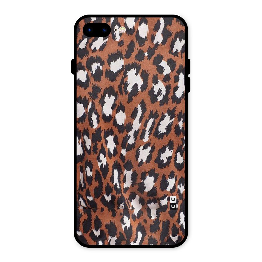 Leapord Design Metal Back Case for iPhone 8 Plus