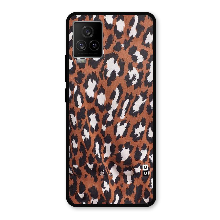 Leapord Design Metal Back Case for iQOO 7 Legend 5G