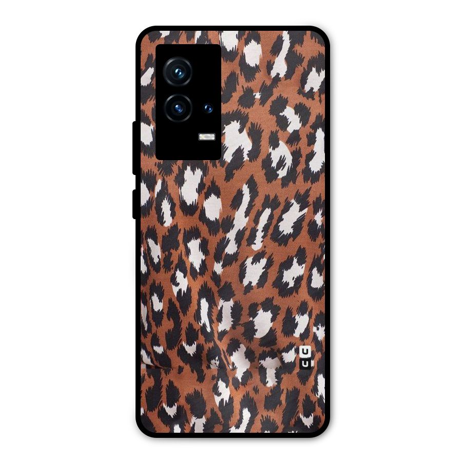 Leapord Design Metal Back Case for iQOO 9 5G