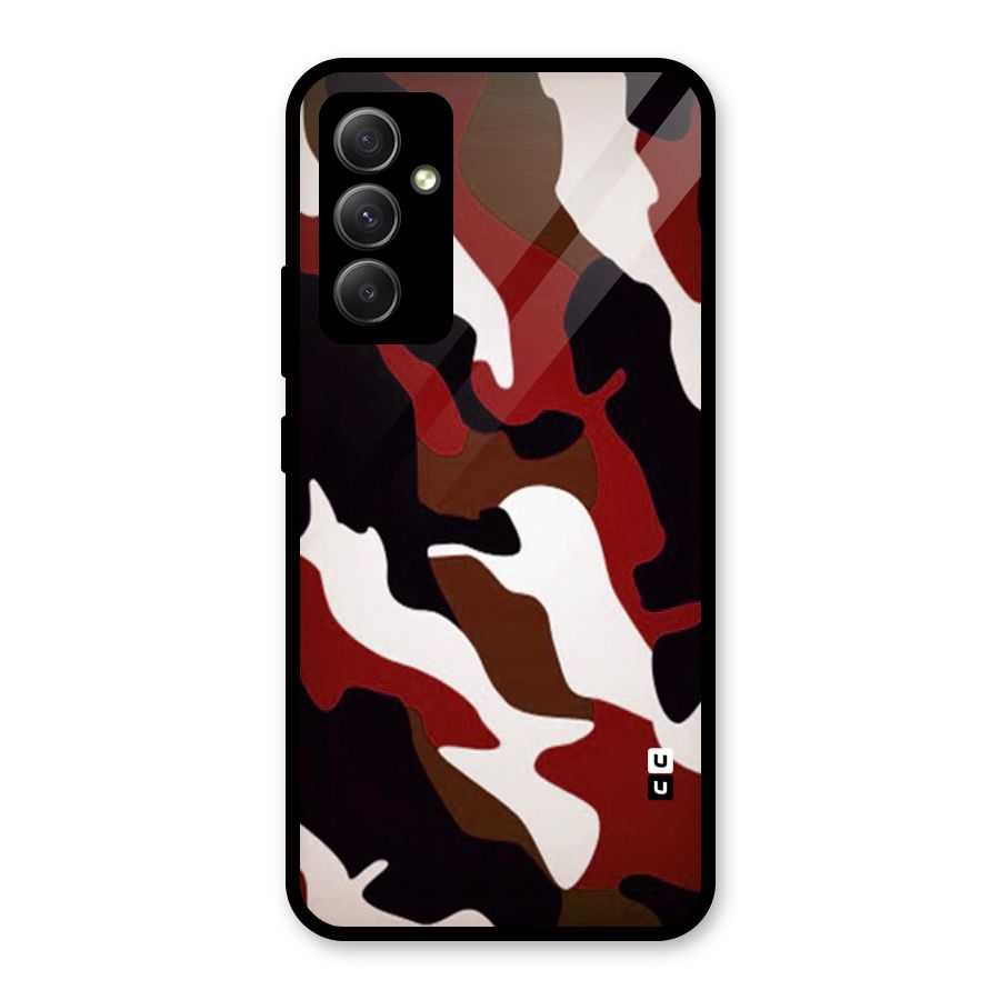 Leapord Pattern Glass Back Case for Galaxy A34