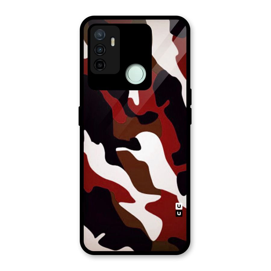 Leapord Pattern Glass Back Case for Oppo A53