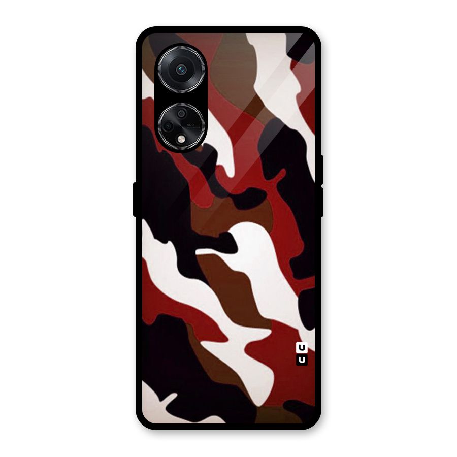 Leapord Pattern Glass Back Case for Oppo F23