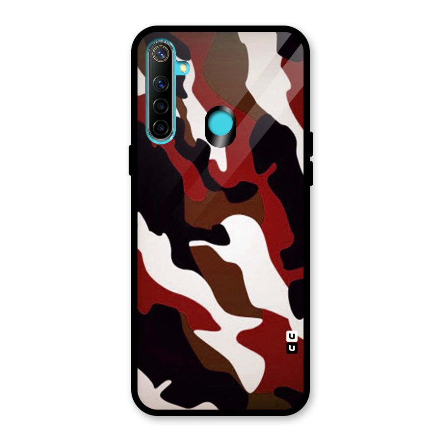 Leapord Pattern Glass Back Case for Realme 5i