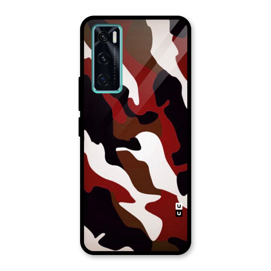 Leapord Pattern Glass Back Case for Vivo V20 SE