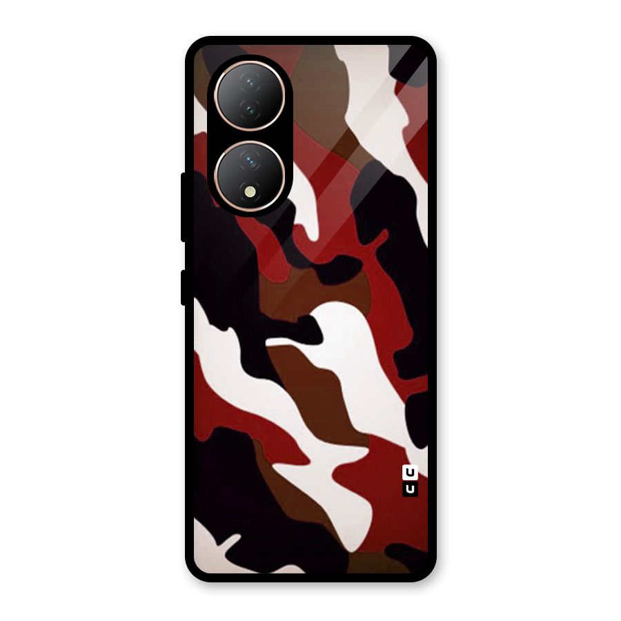 Leapord Pattern Glass Back Case for Vivo Y100
