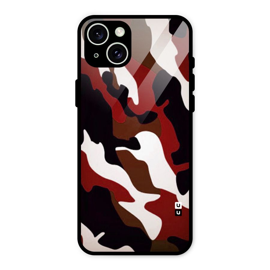 Leapord Pattern Glass Back Case for iPhone 15 Plus