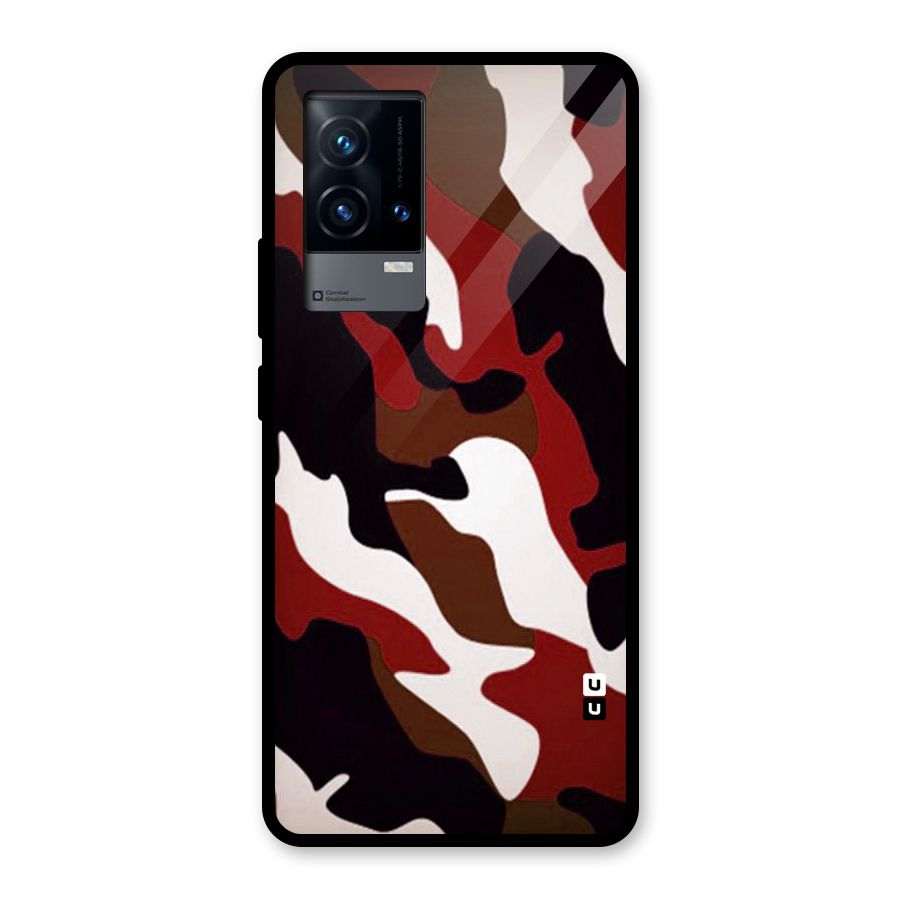 Leapord Pattern Glass Back Case for iQOO 9 5G