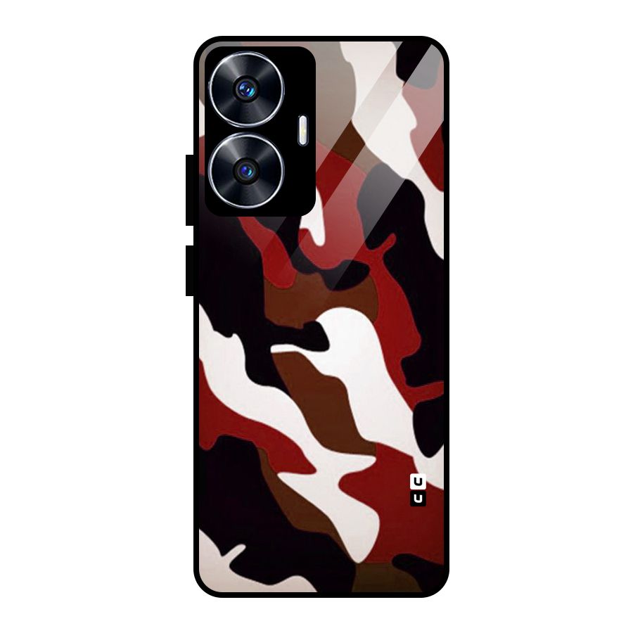 Leapord Pattern Glass Back Case for realme C55