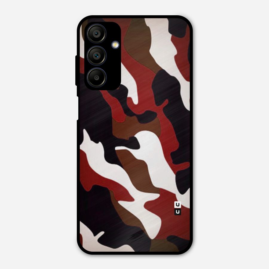 Leapord Pattern Metal Back Case for Galaxy A15 5G