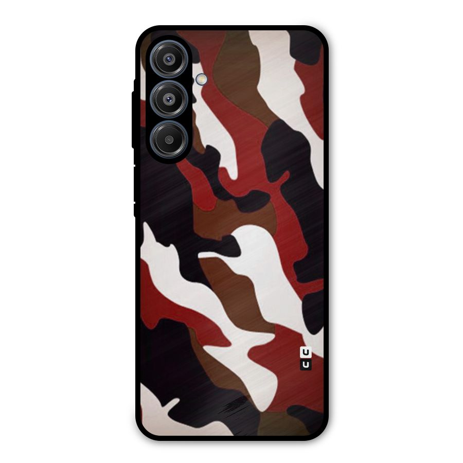 Leapord Pattern Metal Back Case for Galaxy A16 5G