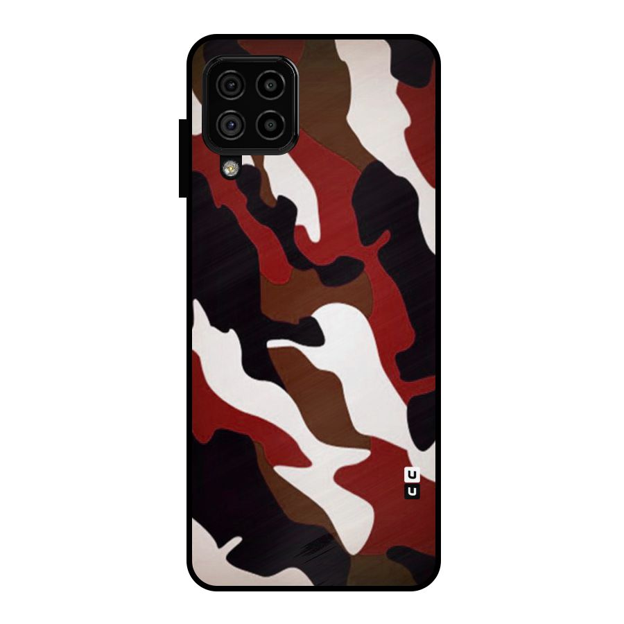 Leapord Pattern Metal Back Case for Galaxy A22 4G