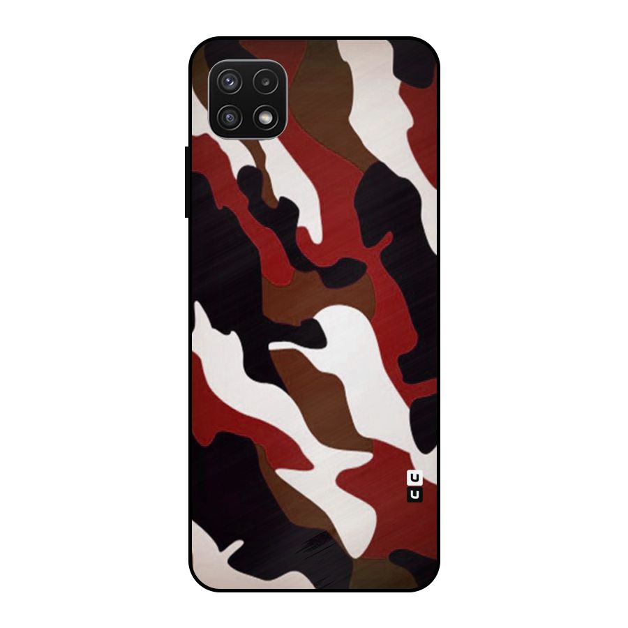 Leapord Pattern Metal Back Case for Galaxy A22 5G