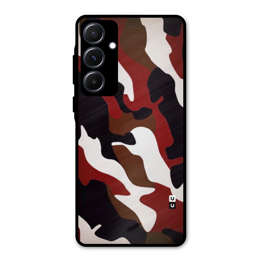 Leapord Pattern Metal Back Case for Galaxy A55
