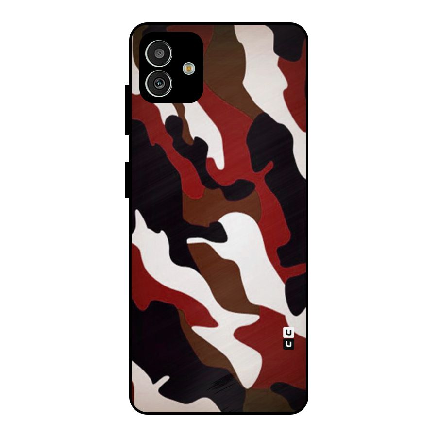 Leapord Pattern Metal Back Case for Galaxy M13 5G