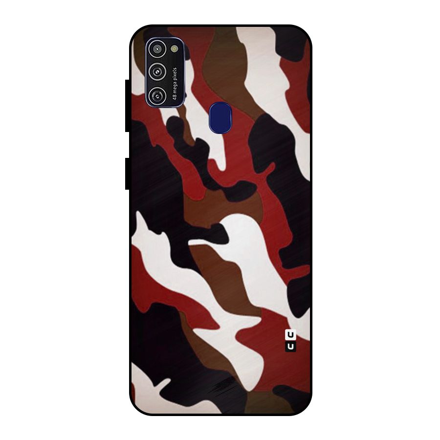 Leapord Pattern Metal Back Case for Galaxy M30s