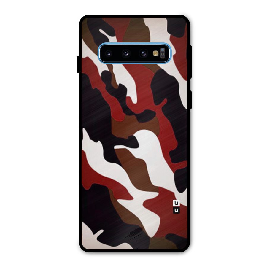 Leapord Pattern Metal Back Case for Galaxy S10