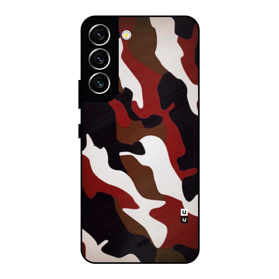 Leapord Pattern Metal Back Case for Galaxy S22 5G