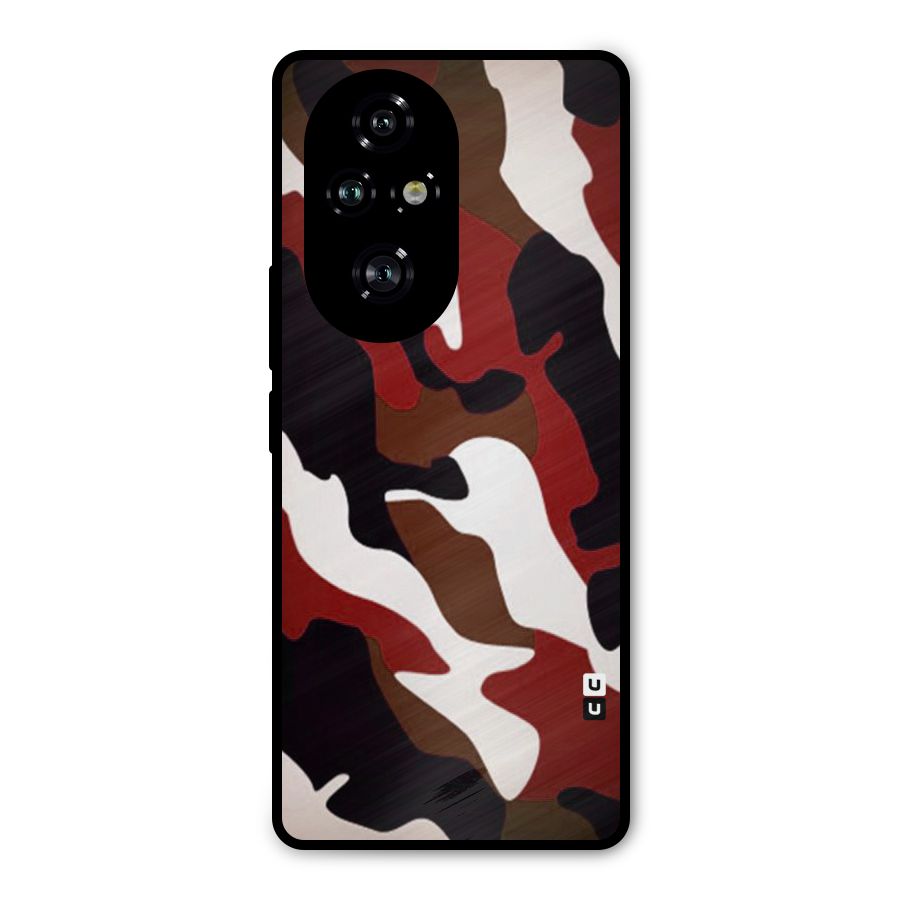 Leapord Pattern Metal Back Case for Honor 200 Pro