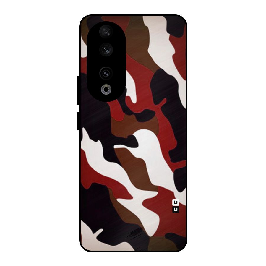Leapord Pattern Metal Back Case for Honor 90