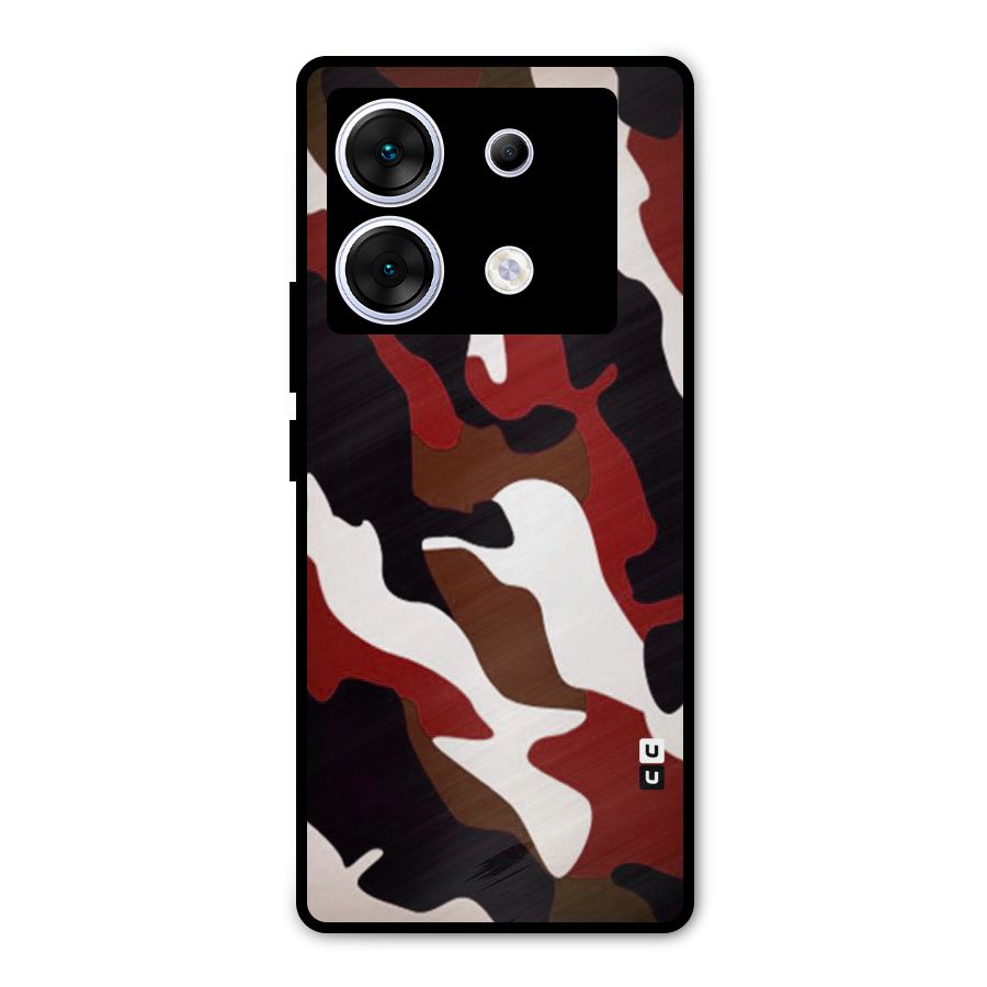 Leapord Pattern Metal Back Case for Infinix Zero 30 5G