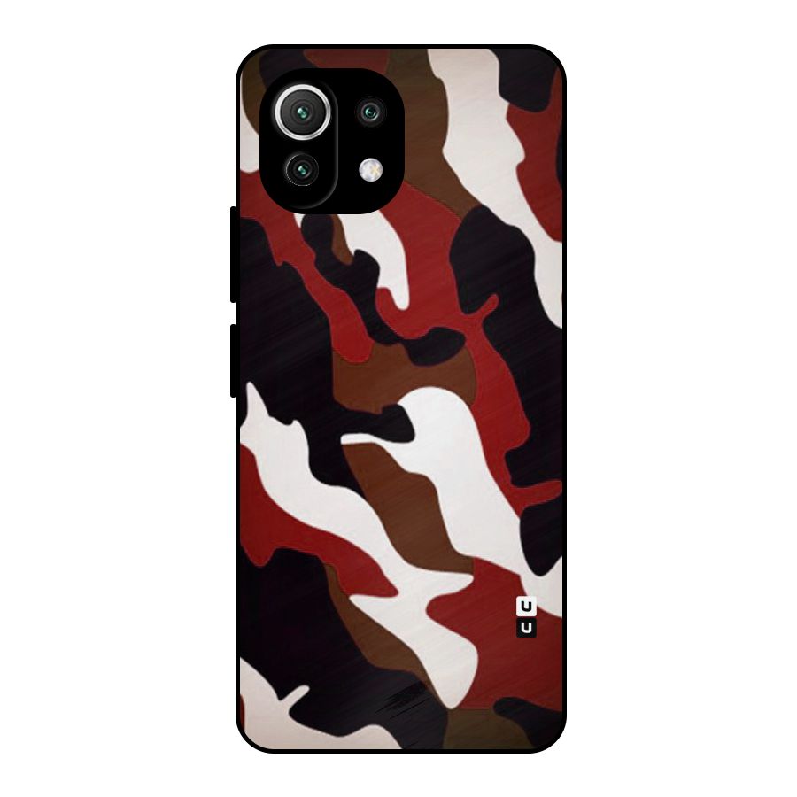 Leapord Pattern Metal Back Case for Mi 11 Lite
