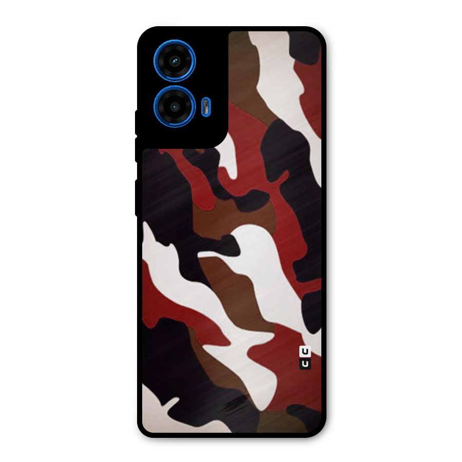 Leapord Pattern Metal Back Case for Moto G45