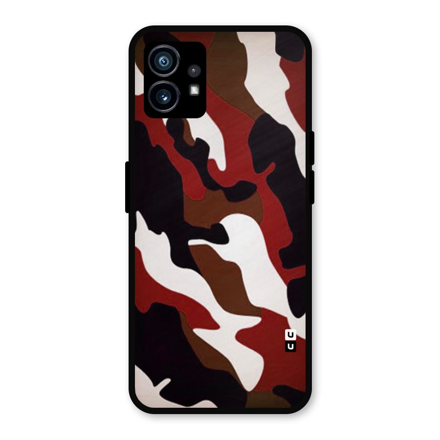 Leapord Pattern Metal Back Case for Nothing Phone 1