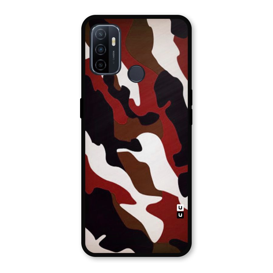 Leapord Pattern Metal Back Case for Oppo A53