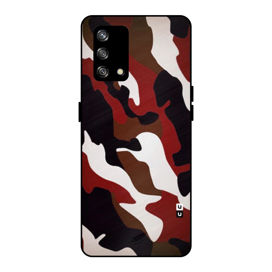 Leapord Pattern Metal Back Case for Oppo F19