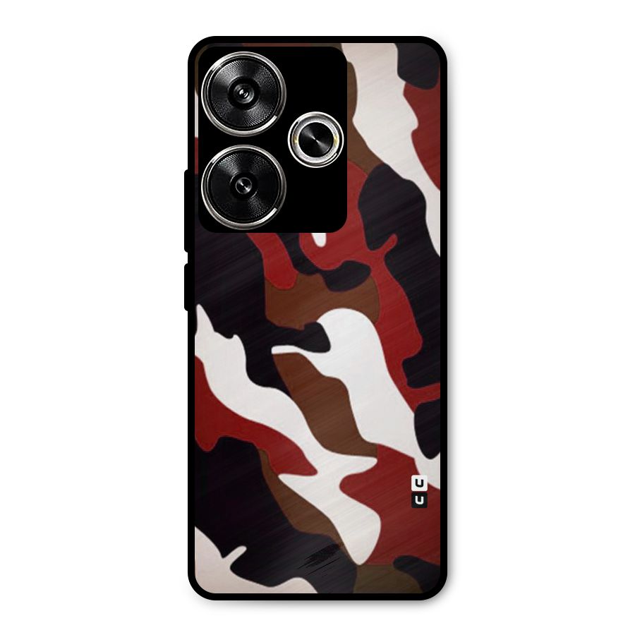 Leapord Pattern Metal Back Case for Poco F6