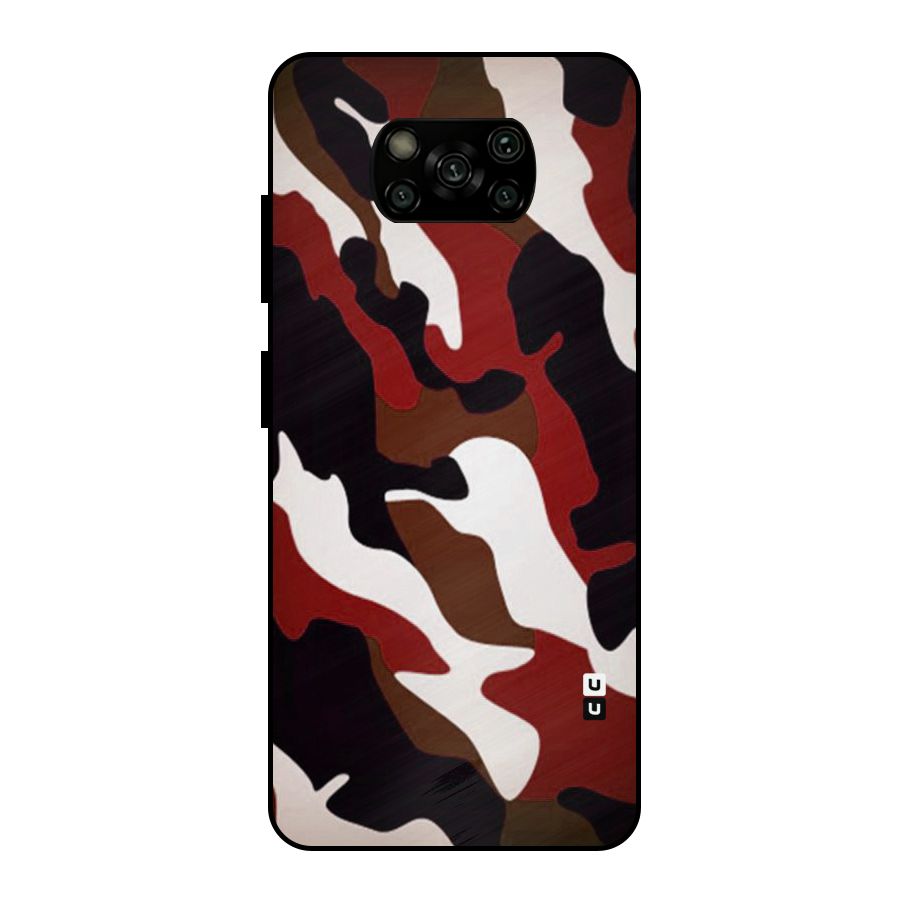 Leapord Pattern Metal Back Case for Poco X3