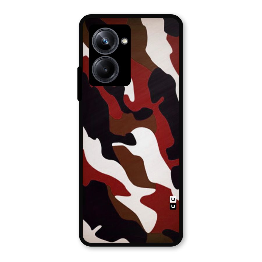 Leapord Pattern Metal Back Case for Realme 10 Pro