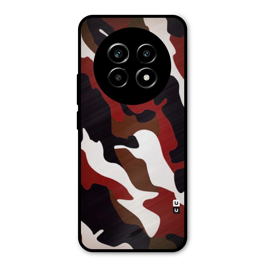Leapord Pattern Metal Back Case for Realme 13 Pro