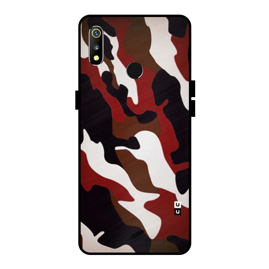 Leapord Pattern Metal Back Case for Realme 3