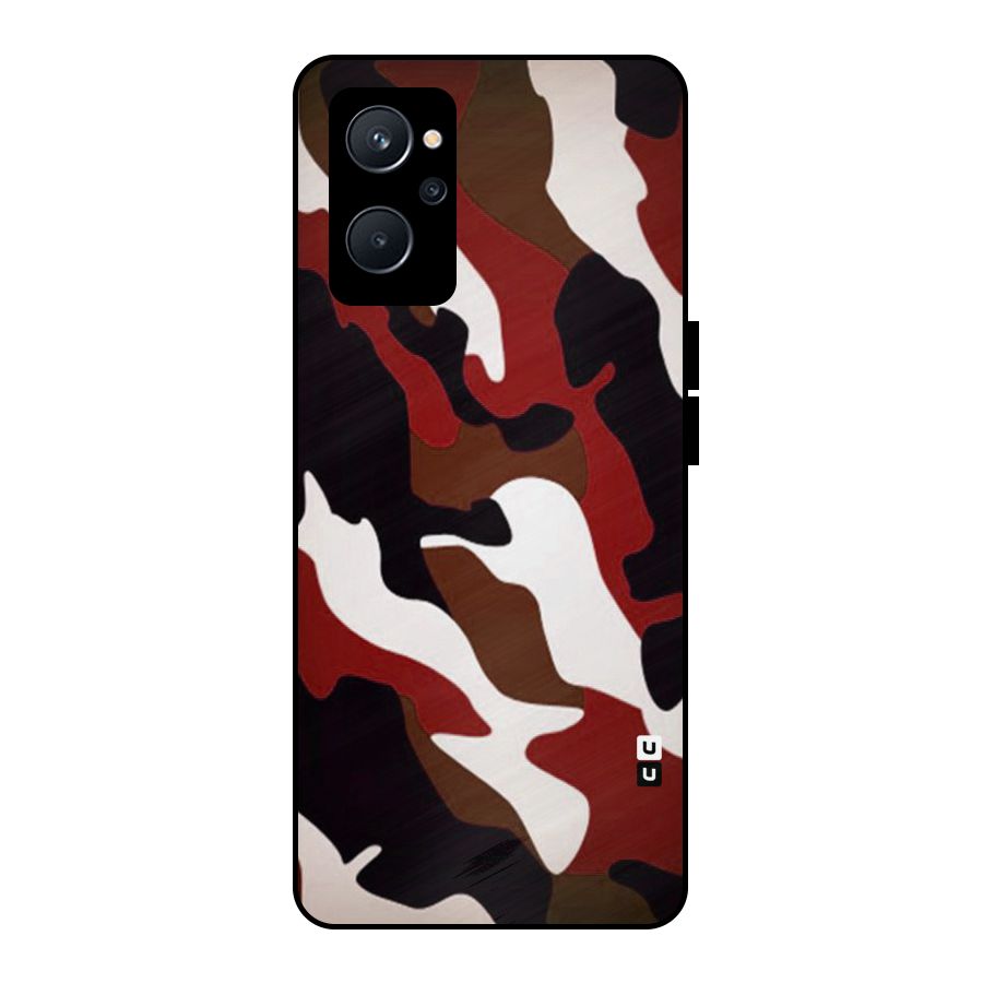 Leapord Pattern Metal Back Case for Realme 9i 5G