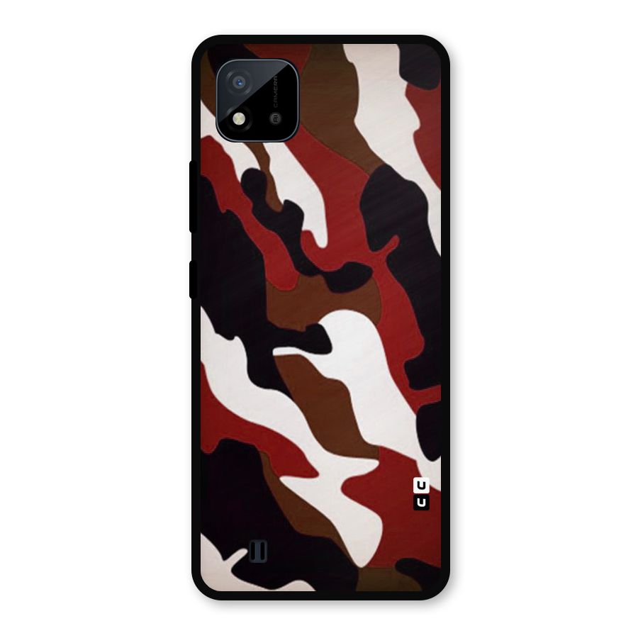 Leapord Pattern Metal Back Case for Realme C11 2021
