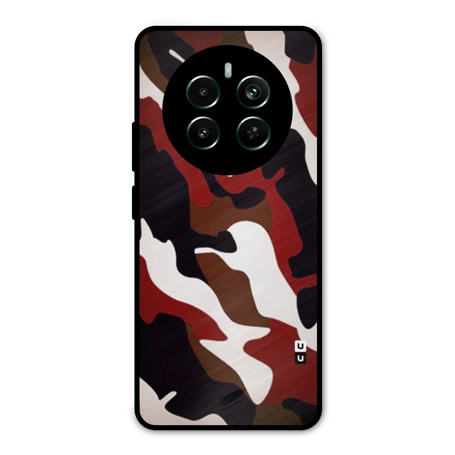 Leapord Pattern Metal Back Case for Realme Narzo 70 Pro