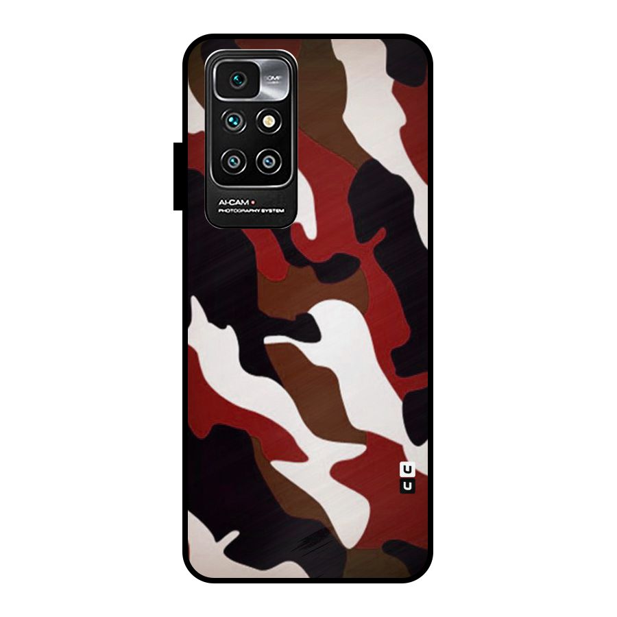 Leapord Pattern Metal Back Case for Redmi 10 Prime