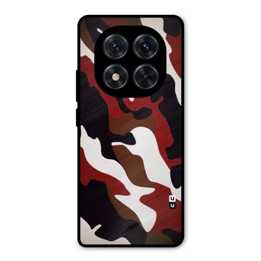 Leapord Pattern Metal Back Case for Redmi Note 14 Pro 5G