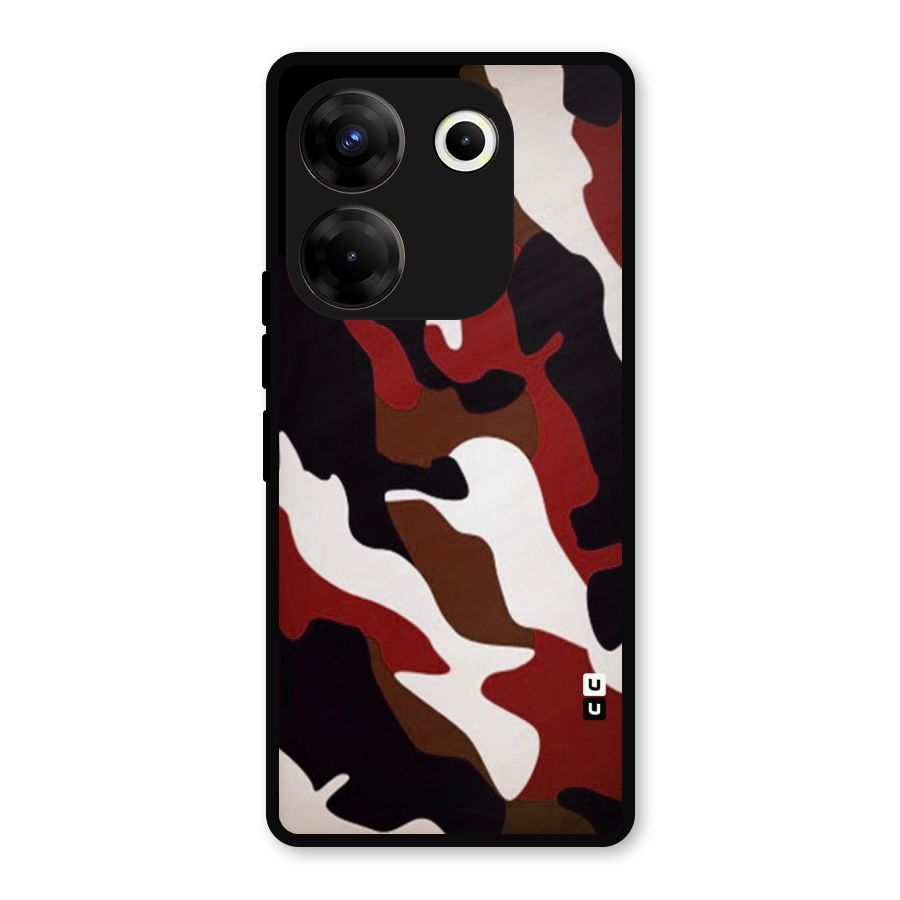 Leapord Pattern Metal Back Case for Tecno Camon 20