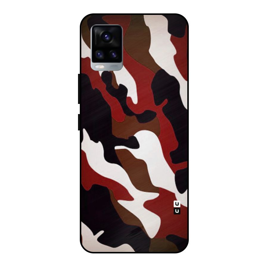 Leapord Pattern Metal Back Case for Vivo V20