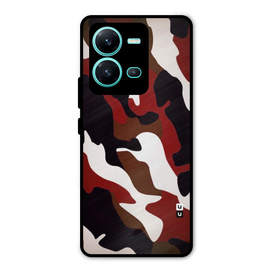 Leapord Pattern Metal Back Case for Vivo V25