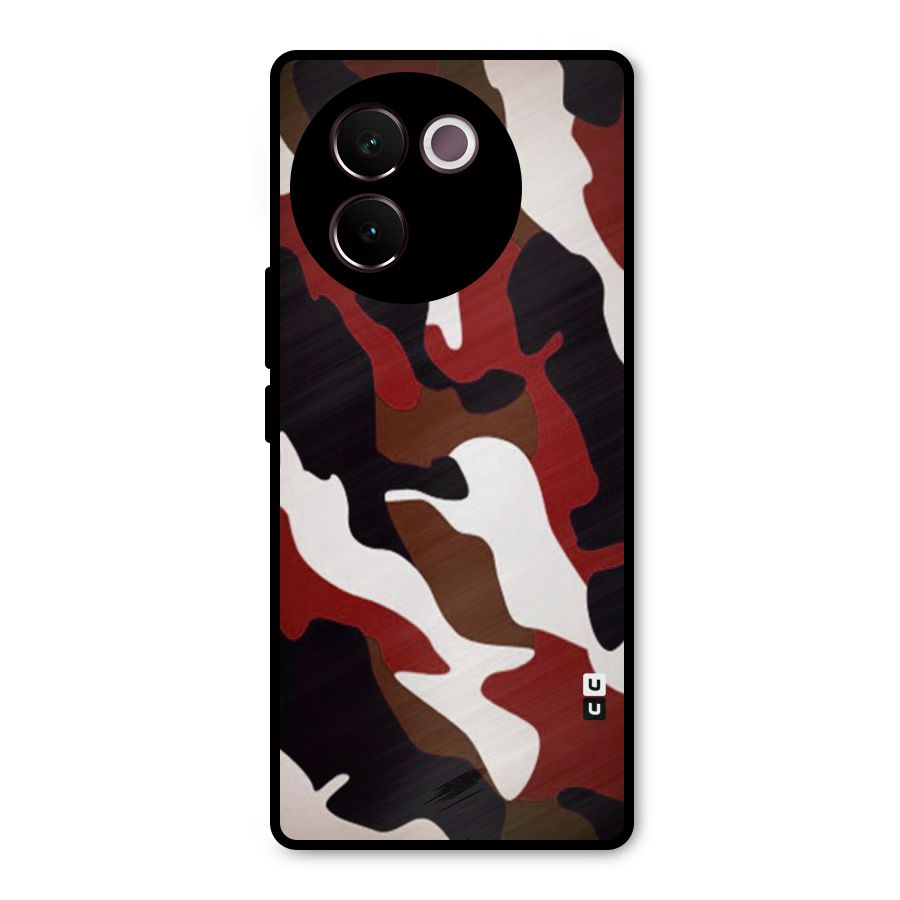 Leapord Pattern Metal Back Case for Vivo V30e