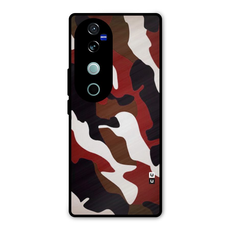 Leapord Pattern Metal Back Case for Vivo V40