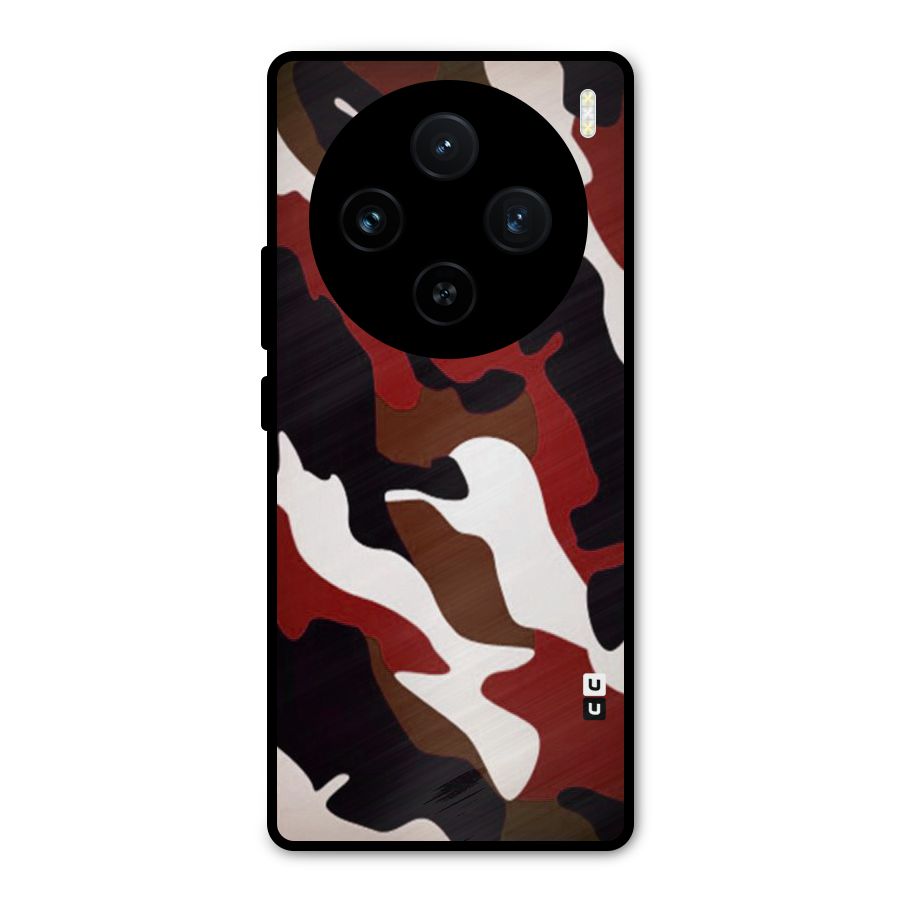 Leapord Pattern Metal Back Case for Vivo X100