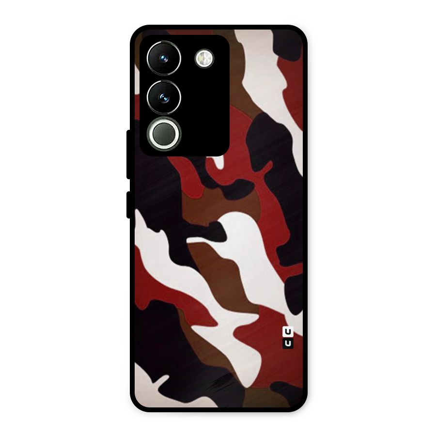 Leapord Pattern Metal Back Case for Vivo Y200