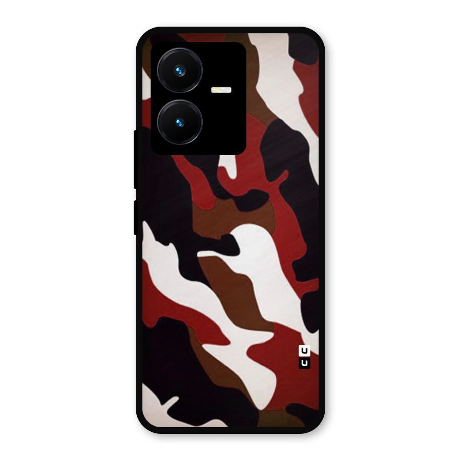 Leapord Pattern Metal Back Case for Vivo Y22