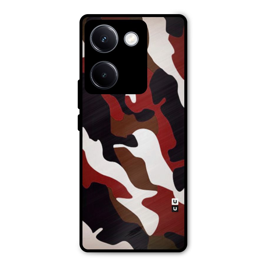 Leapord Pattern Metal Back Case for Vivo Y300 Plus