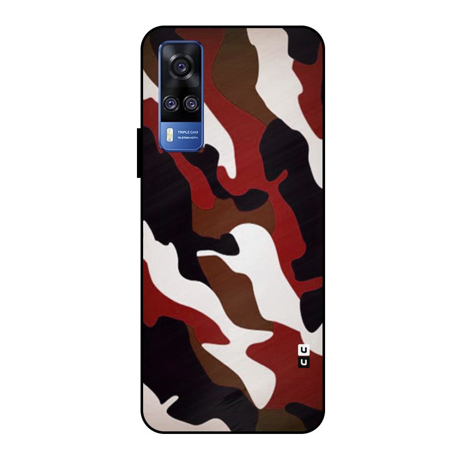 Leapord Pattern Metal Back Case for Vivo Y51