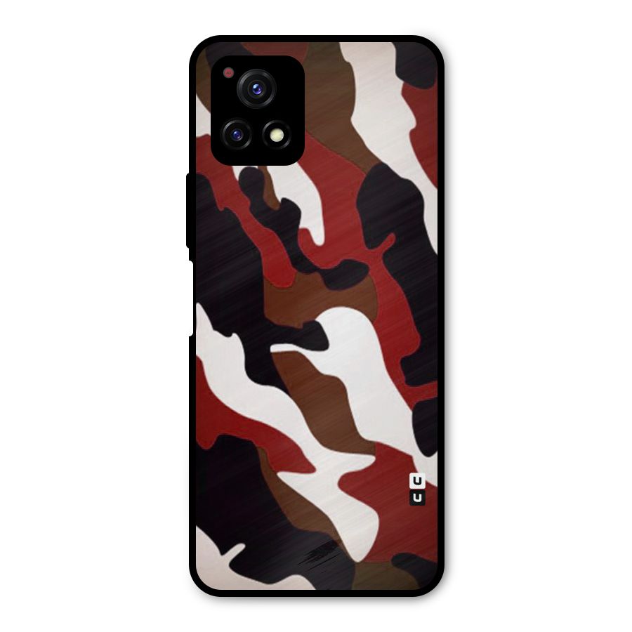 Leapord Pattern Metal Back Case for Vivo Y72 5G